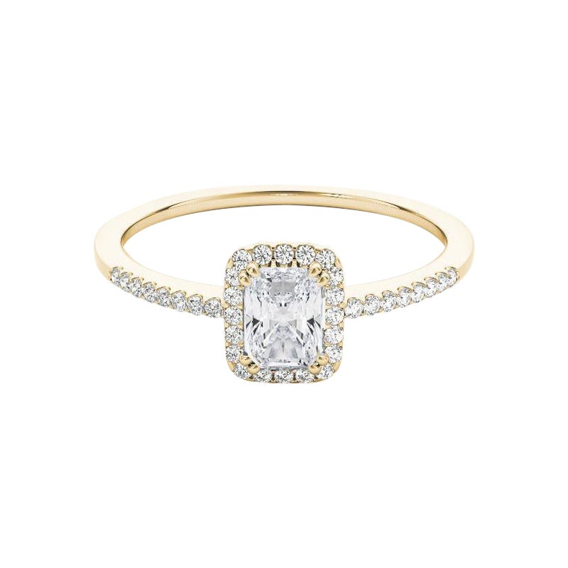 GIA Certified 2.00 Carat Radiant Halo Filigree Basket Diamond Ring