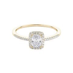 GIA zertifiziert 2,00 Karat Radiant Halo Filigran Korb Diamant Ring