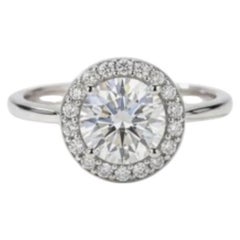 Bague en or 18 carats certifiée GIA de 2,00 carats de diamants ronds de forme brillante