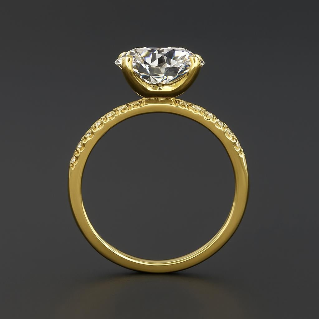GIA Certified 2.00 Carat Round Brilliant Cut Diamond Engagement Ring Corte redondo en venta