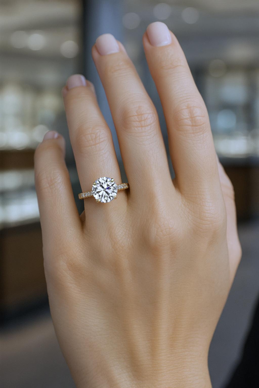 GIA Certified 2.00 Carat Round Brilliant Cut Diamond Engagement Ring en Nuevo estado para la venta en Chicago, IL