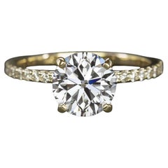 GIA Certified 2.00 Carat Round Brilliant Cut Diamond Engagement Ring
