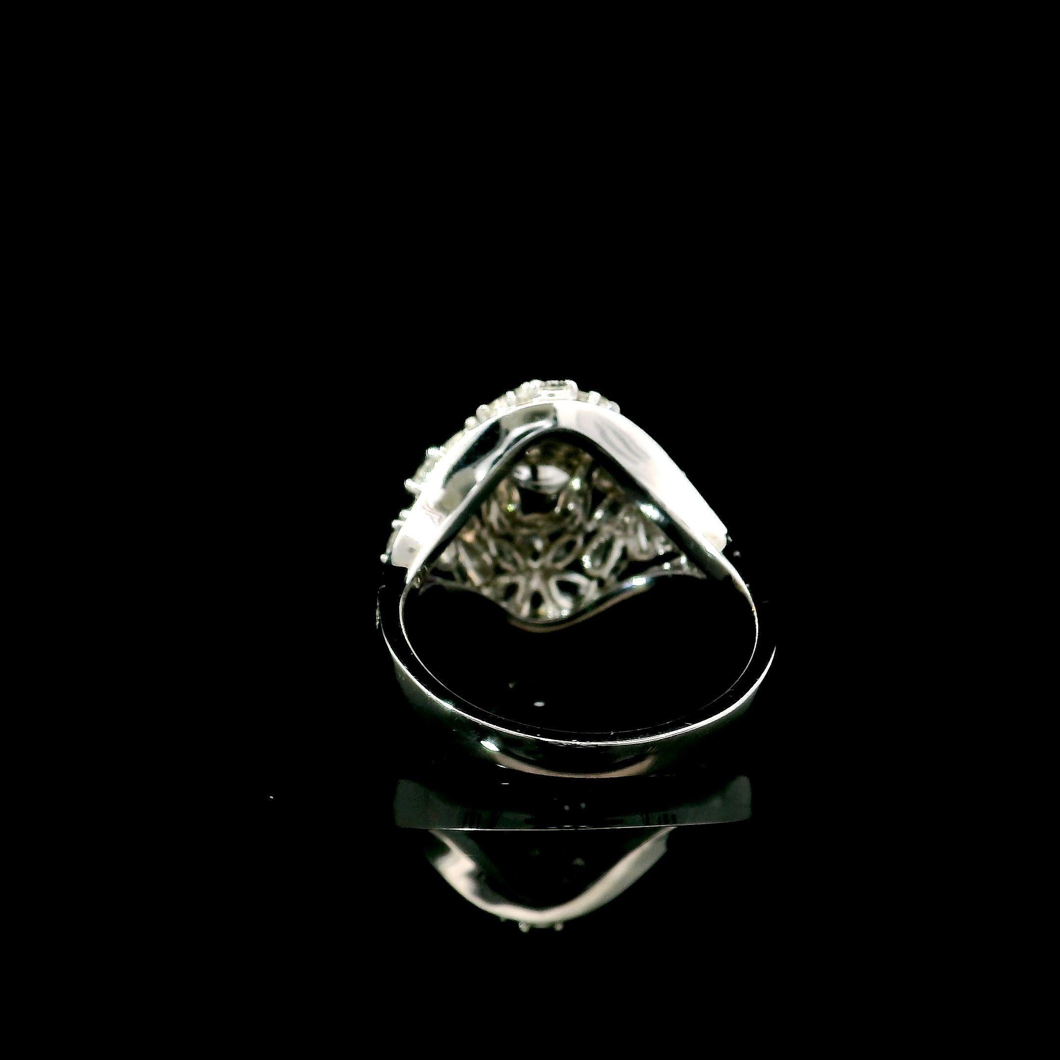 Women's or Men's GIA Certified 2.00 Carat U to V Range I1 Clarity Diamond Ring For Sale
