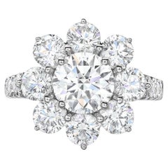 GIA Certified 2.00 Carats F/VS1 Round Brillant Shape Diamond 18K Gold RIng