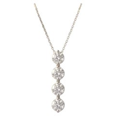 GIA Certified 2.00 Carats F/VS1 Round Brillant Shape Diamonds 18K Gold Pendant
