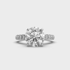 GIA Certified 2.00 Ct D Flawless Round Diamond Ring in 18K White Gold