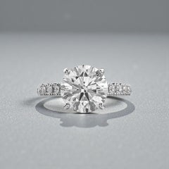 GIA Certified 2.00 Ct D Flawless Round Diamond Ring in 18K White Gold