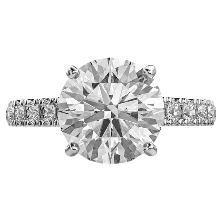 GIA Certified 2.00 Ct D Flawless Round Diamond Ring in 18K White Gold