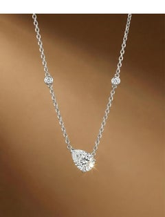 GIA Certified 2.00 Ct F/VS1 Pear Shape Diamond 18K Gold Necklace