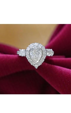 GIA Certified 2.00 Ct F/VS1 Pear Shape Diamond 18k Gold Solitaire Ring