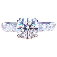 GIA Certified 2.00 Ct FLAWLESS/ E color Round Brillant Shape Diamond Ring