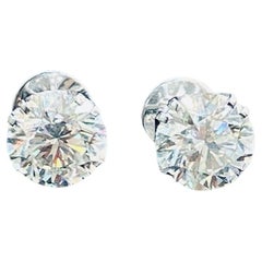 Certificado GIA 2.00 Cts  F/VS1 Diamantes Naturales Pendientes Doble Garra Oro 18k