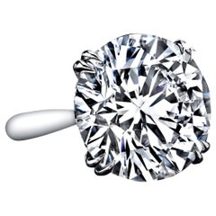 GIA Certified 20.05 Carat Round Brilliant Solitaire Diamond Ring