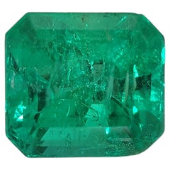 Esmeralda colombiana de 2,00 ct certificada por GIA, talla octágono, unisex, 1990