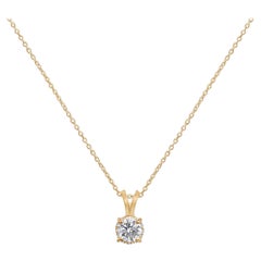 GIA-Certified 2.00ct Flawless D Color Diamond Solitaire Pendant in 18K Gold