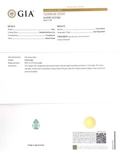 Natural Green Mozambique Paraiba Tourmaline Stone 2.00 carats with GIA Report