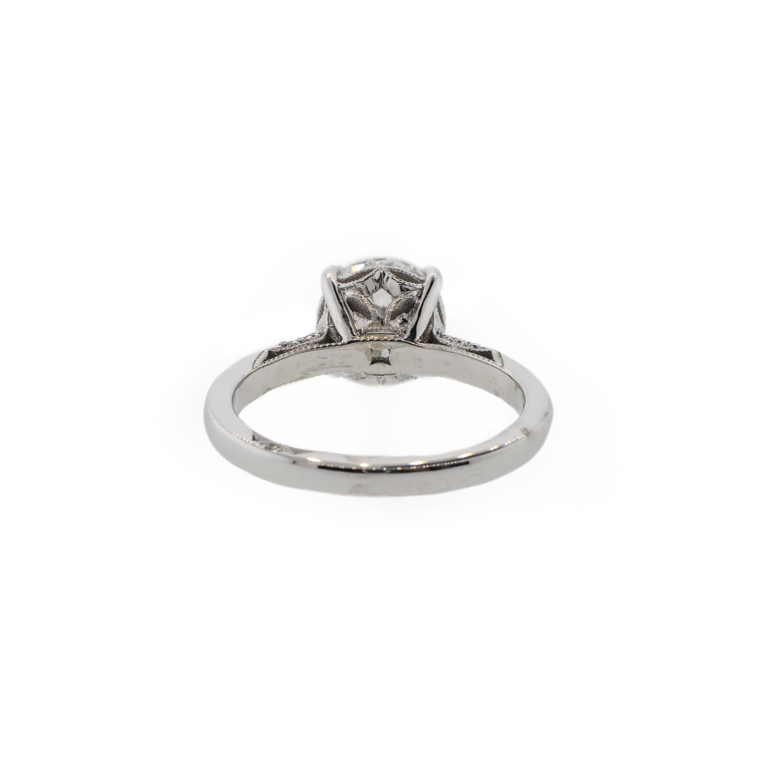 Round Cut GIA Certified 2.00ct Tacori Brilliant Cut Solitaire Diamond Ring For Sale