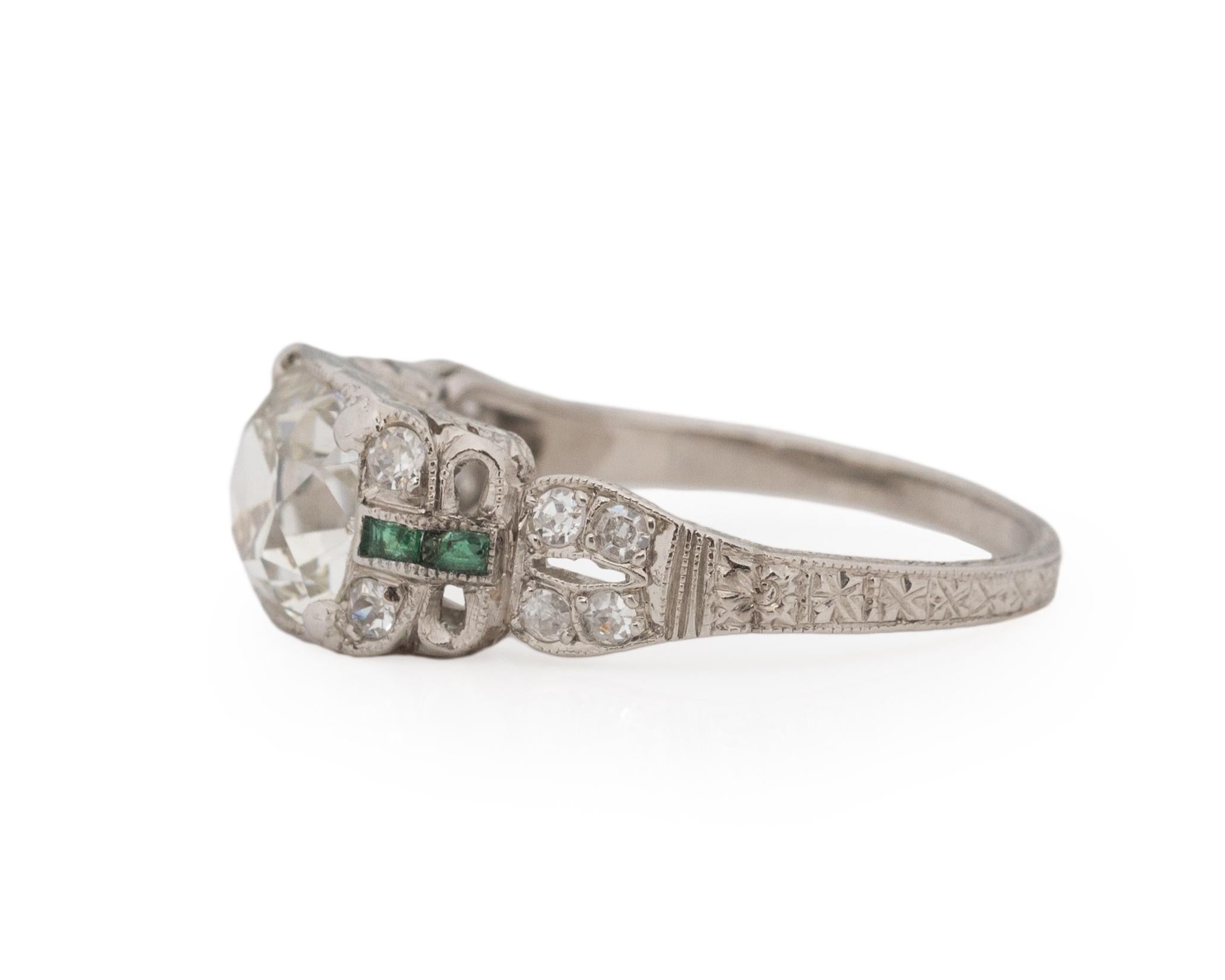 Old Mine Cut GIA Certified 2.01 Carat Art Deco Diamond Platinum Engagement Ring For Sale