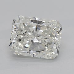 GIA Certified 2.01 Carat Basket Set Radiant Curved Band Diamond Ring