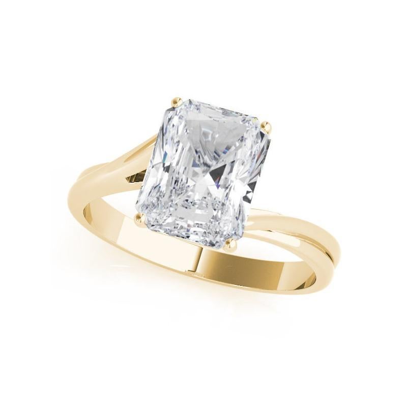 GIA zertifiziert 2.01 Karat Korb Set Radiant Curved Band Diamantring (Radiantschliff) im Angebot