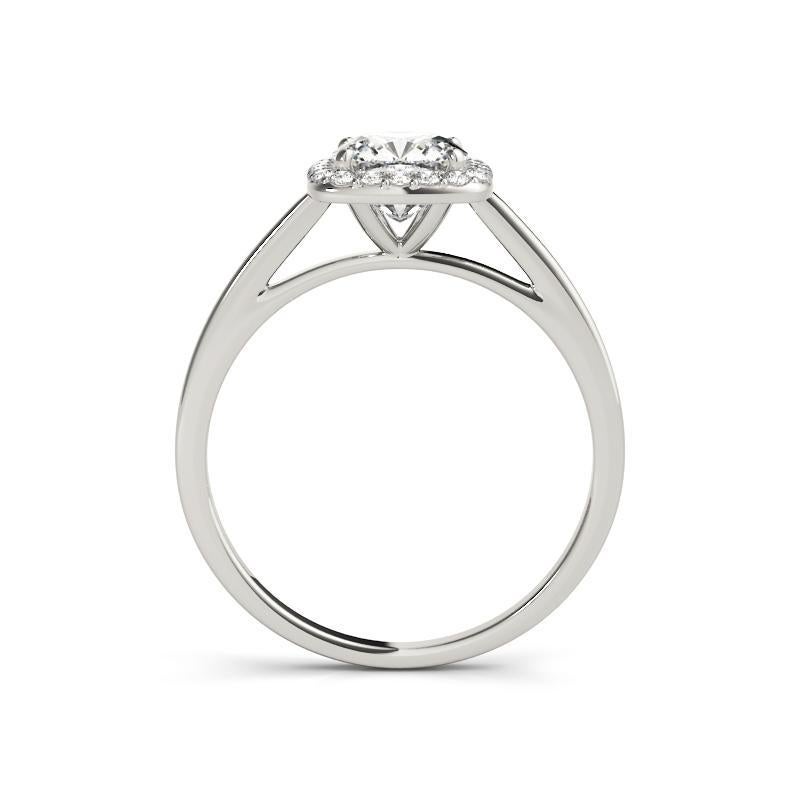 Bague à diamant cathédrale certifiée GIA de 2,01 carats avec halo coussin classique Neuf - En vente à New York, NY