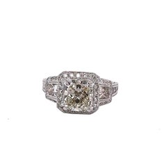 Exceptional GIA Graded 2.02 Carat Cushion Diamond Ring with 0.68ct Pave 14k Gold