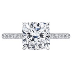 GIA Certified 1.30 Carat Cushion Diamond Ring