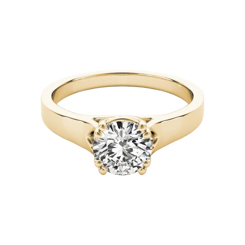 GIA Certified 2.01 Carat Double Prong Basket Set Round Diamond Ring