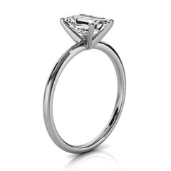 GIA Certified 2.01 Carat E Color Flawless Emerald Diamond Platinum Solitaire