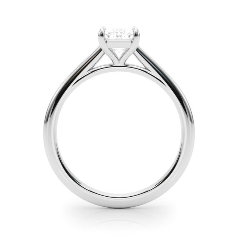 GIA zertifiziert 2,01 Karat Smaragd Solitär Kathedrale Diamantring im Zustand „Neu“ im Angebot in New York, NY