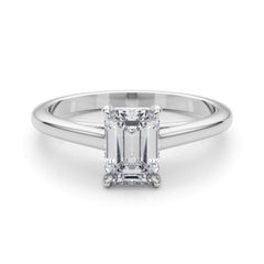 Anello con diamante solitario a cattedrale con smeraldo da 2,01 carati certificato GIA
