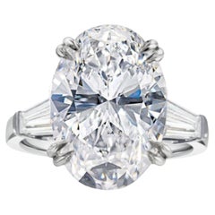 Bague en platine certifiée GIA 2,01 carats F VVS2 Diamant ovale brillant