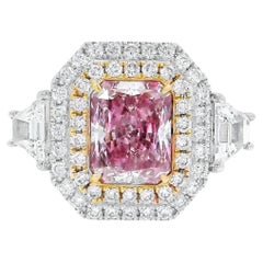 GIA Certified 2.01 Carat Fancy Brown Pink SI1 Clarity Diamond Ring