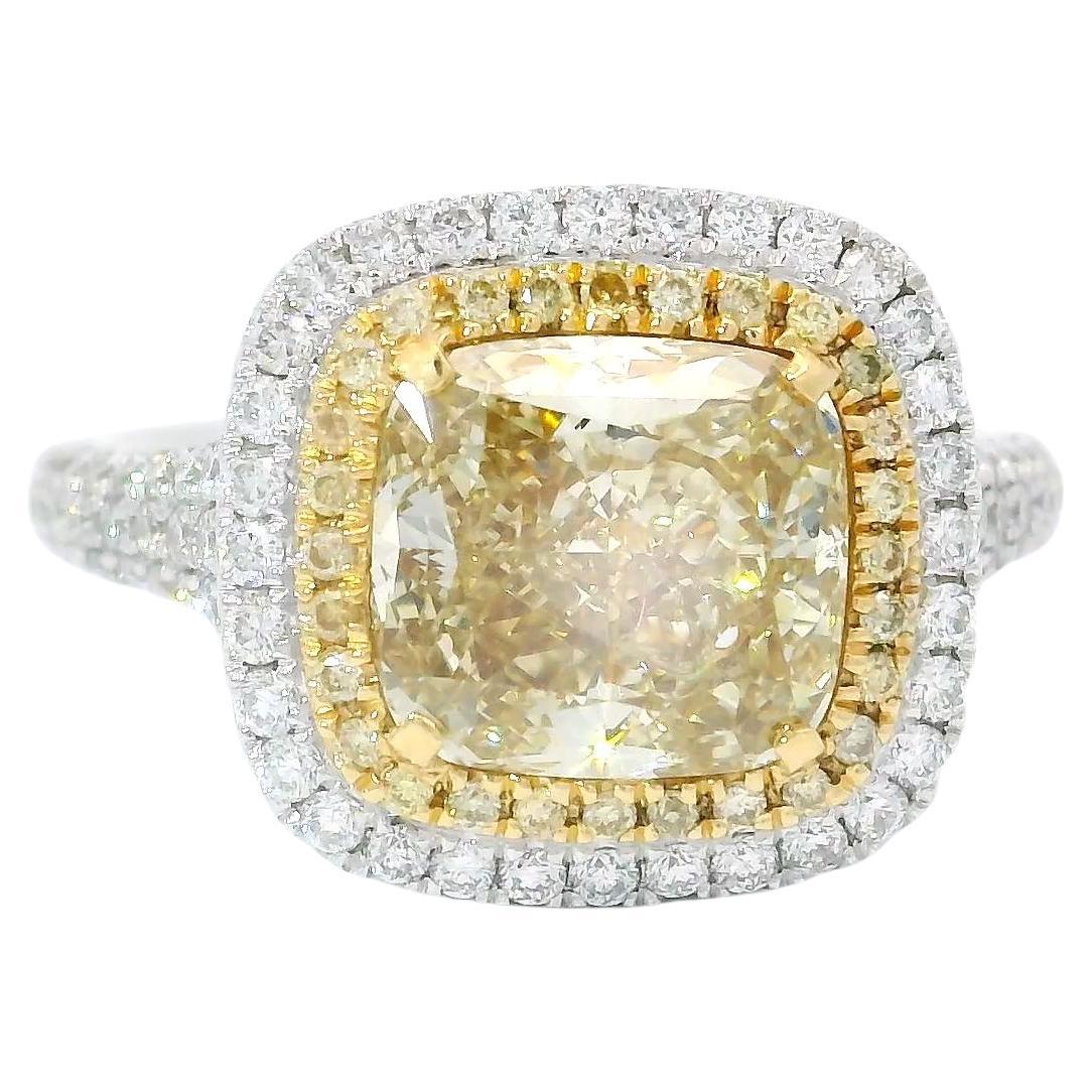 GIA Certified 2.01 Carat Fancy Brownish Yellow SI2 Clarity Diamond Ring