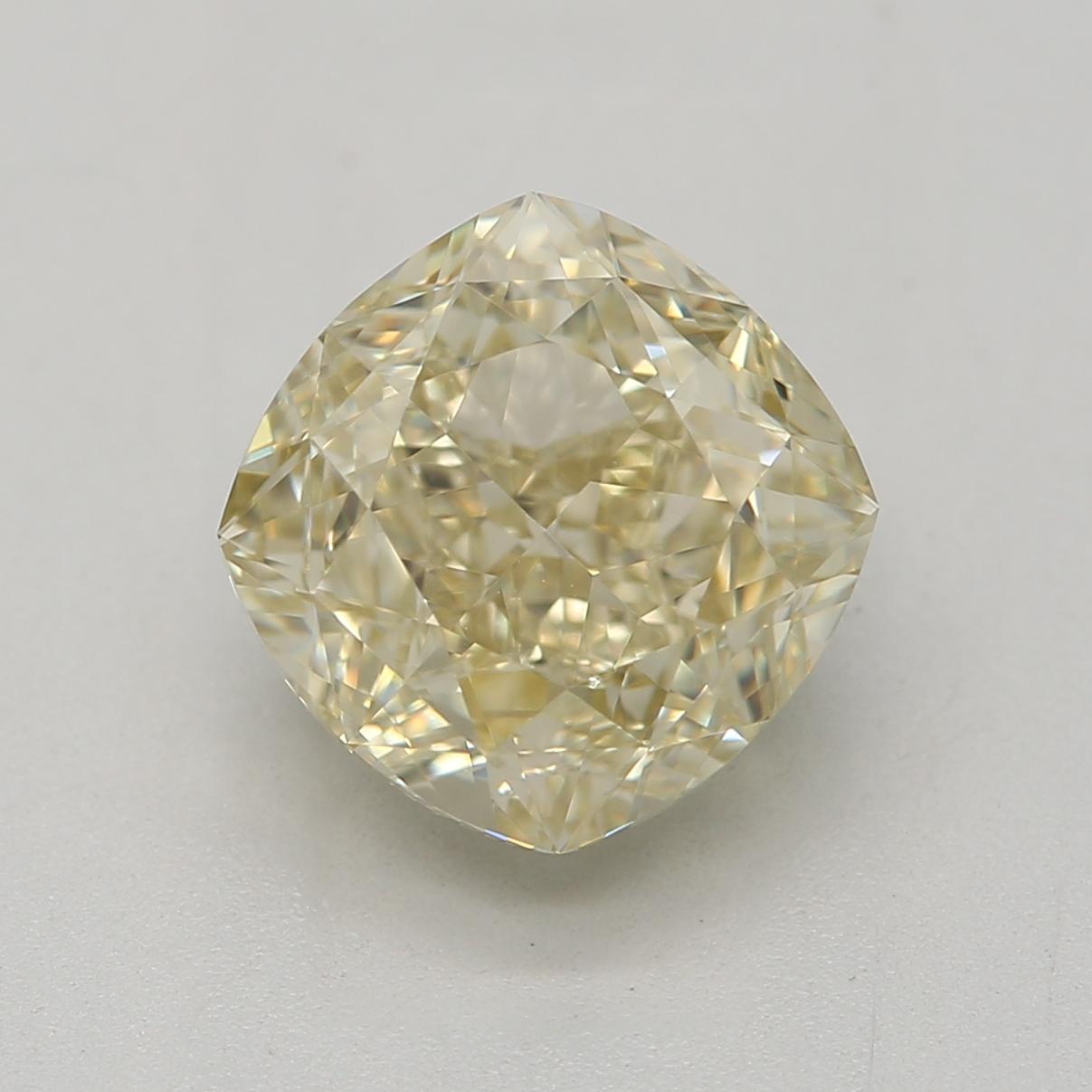 Certificate: GIA 
Report Number: 1469746773
Shape And Cut: Cushion
Carat Weight: 2.01 carat
Measurements: 6.70 x 6.68 x 4.79 mm
Color Grade: Fancy Light Brownish Greenish Yellow 

FEATURES OF THE DIAMOND:

This Fancy Light Brownish Greenish Yellow