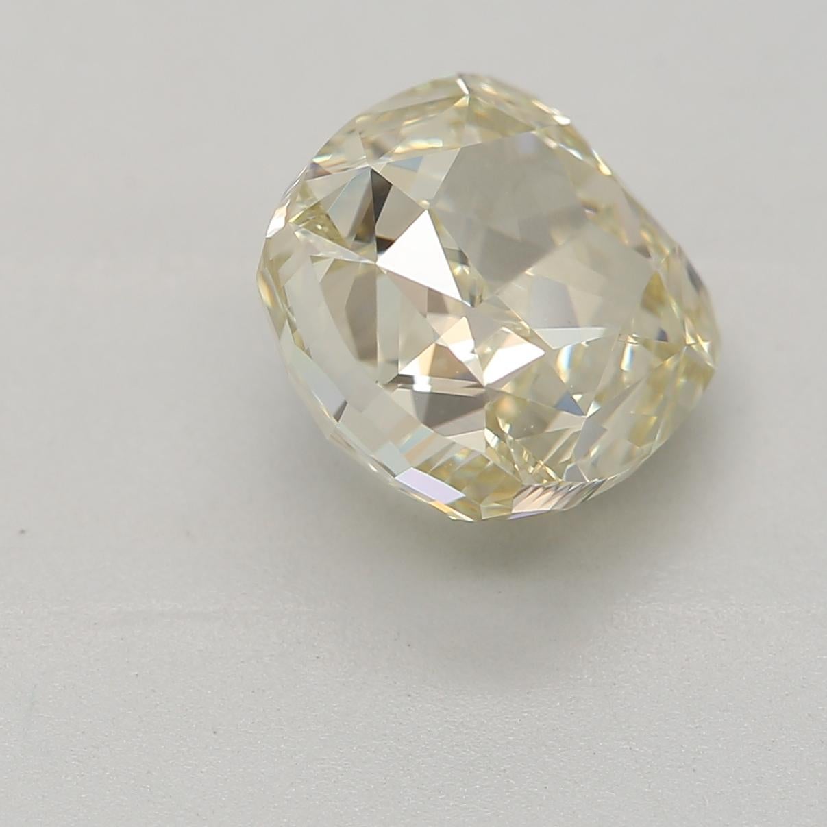 Women's or Men's GIA Certified 2.01 Carat Fancy Light Brownish Greenish Yelow VS1 Clarity Diamond For Sale