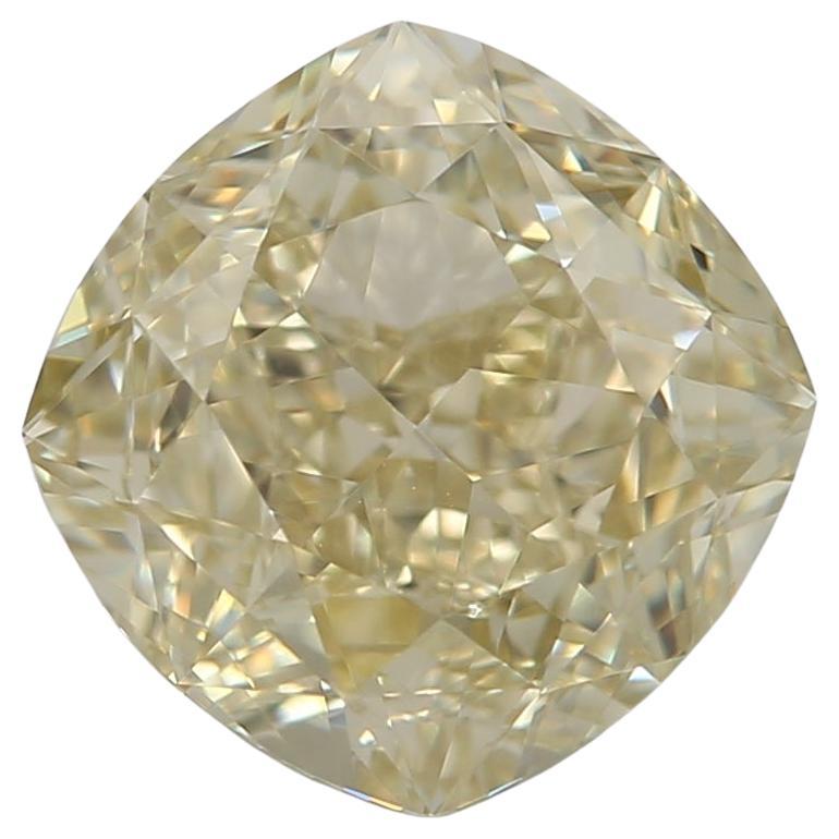 Diamante certificado por el GIA de 2,01 quilates de fantasía de color marrón claro verdoso con claridad VS1
