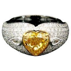 GIA Certified 2.01 Carat Fancy Light Yellow VS1 Clarity Diamond