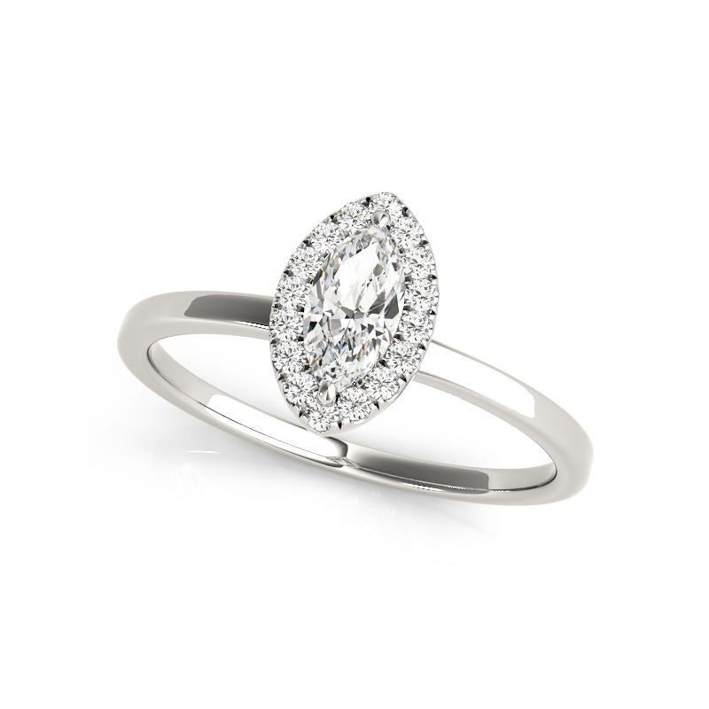 GIA zertifiziert 2,01 Karat Halo Marquise Pave  Diamantring (Marquiseschliff) im Angebot