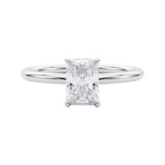 GIA Certified 2.01 Carat Hidden Halo Radiant  Diamond Ring