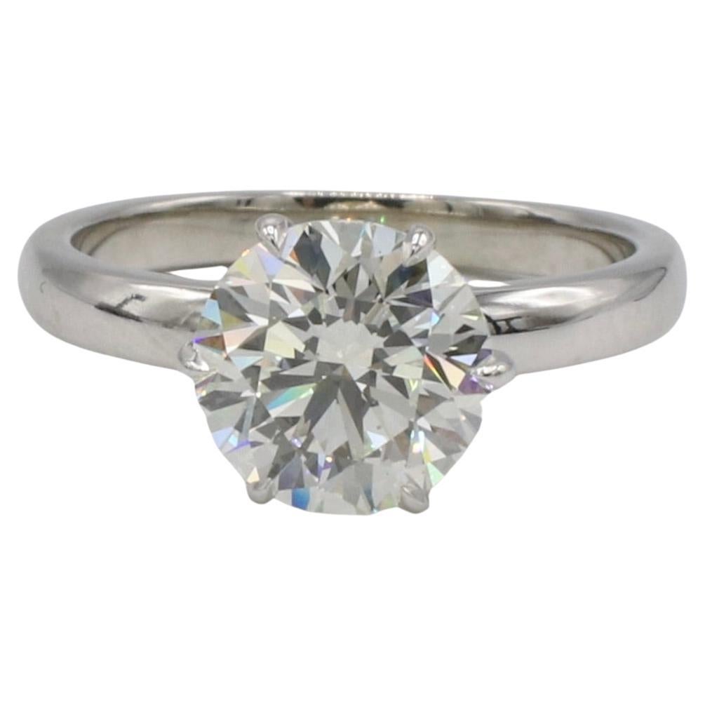 GIA Certified 2.01 Carat J VS1 Round Natural Diamond Solitaire Engagement Ring