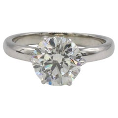 GIA Certified 2.01 Carat J VS1 Round Natural Diamond Solitaire Engagement Ring