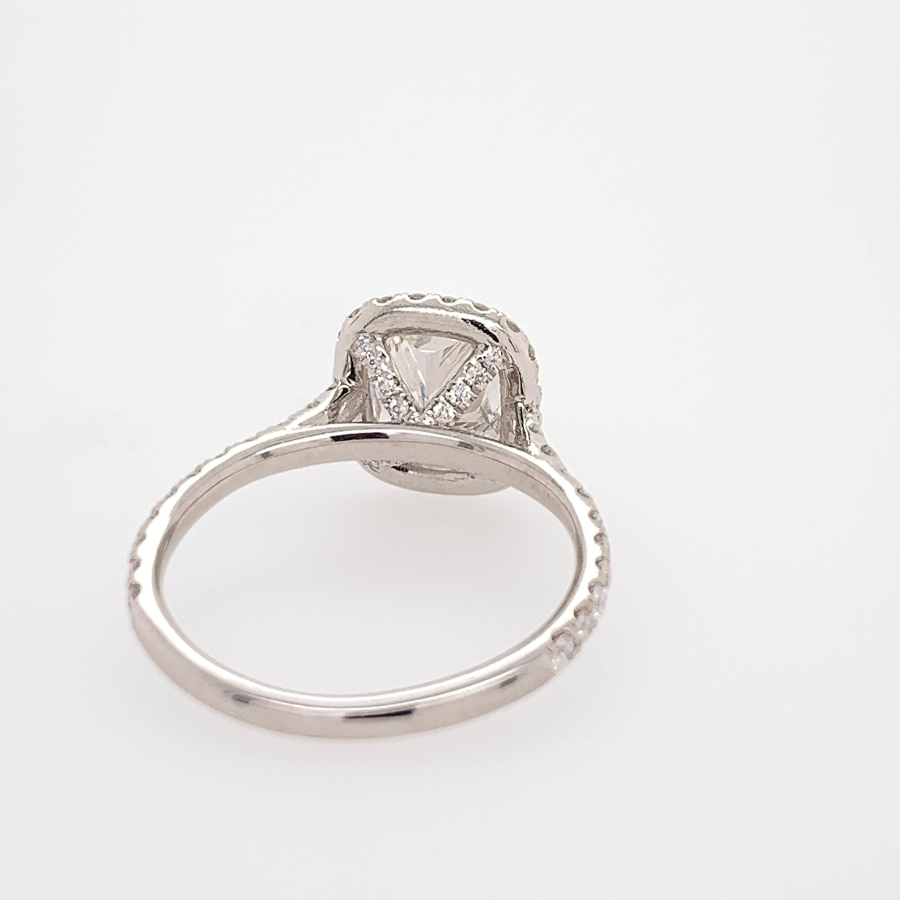 Modern GIA Certified 2.01 Carat Natural Cushion Diamond I SI1 Platinum Engagement Ring