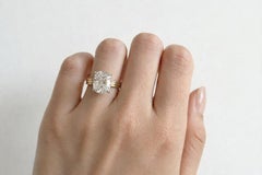 GIA-zertifizierter 2,01-Karat-Brillant-Diamantring aus alter Mine VS1 K