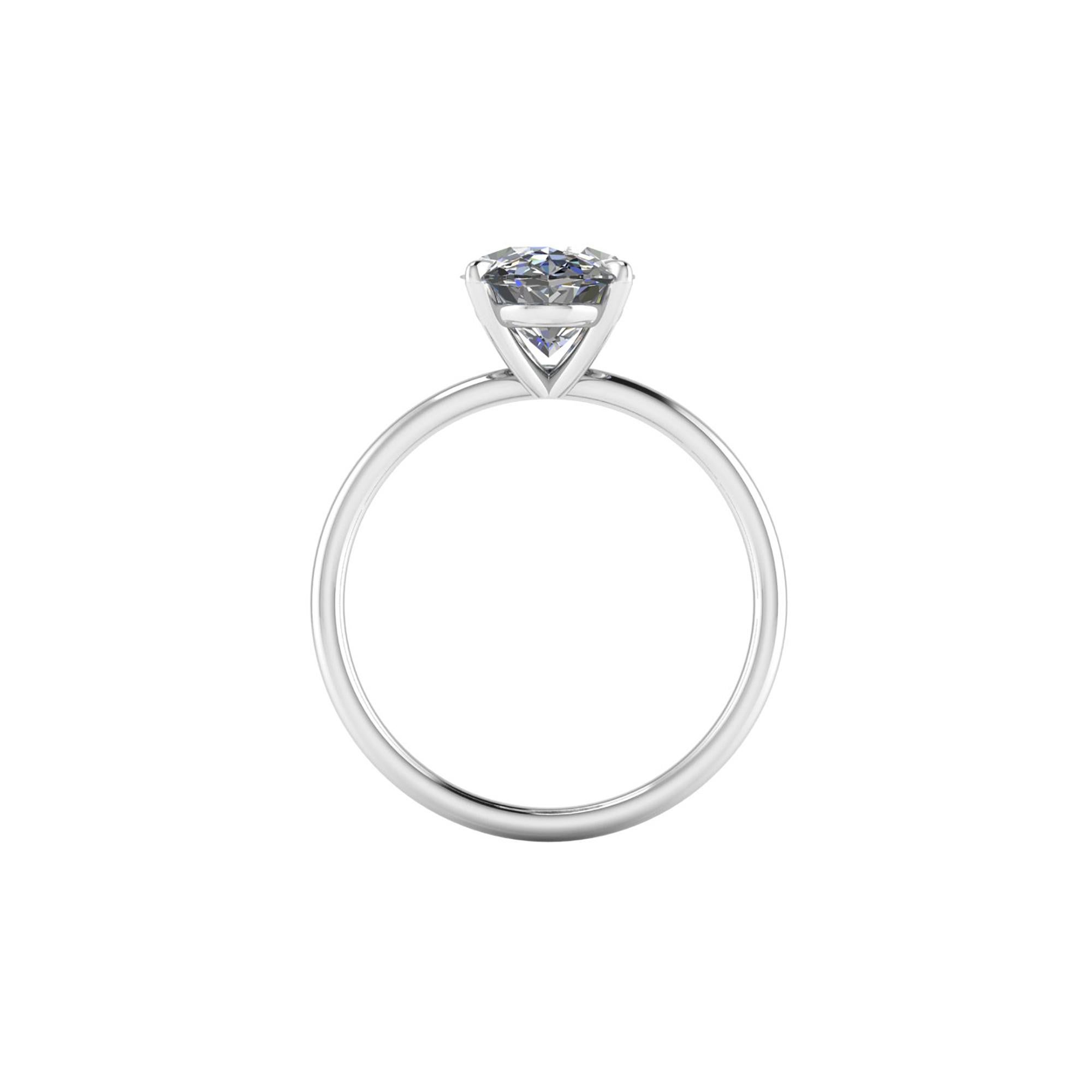 low setting oval engagement ring