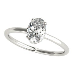 GIA Certificado 2.01 Quilate Oval Halo Oculto Banda Delgada Anillo de Diamantes