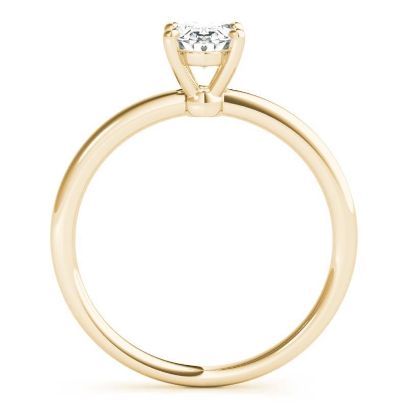 Anello con diamante ovale solitario a quattro punte in oro giallo 18 carati certificato GIA da 2,01 carati In condizioni Nuovo in vendita a New York, NY