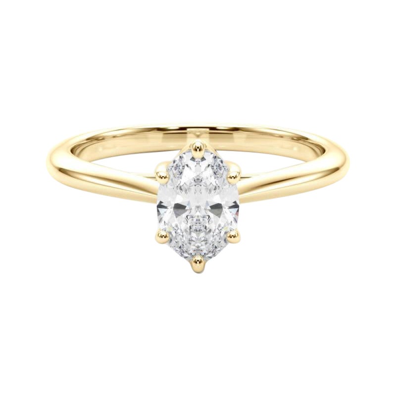 Anello con diamante rosa solitario ovale a più punte certificato GIA da 2.01 carati