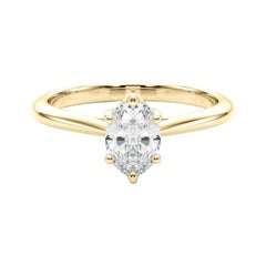 Anello con diamante rosa solitario ovale a più punte certificato GIA da 2.01 carati