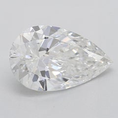 GIA Certified 2.01 Carat Pear & Baguette Three-Stone Diamond Ring